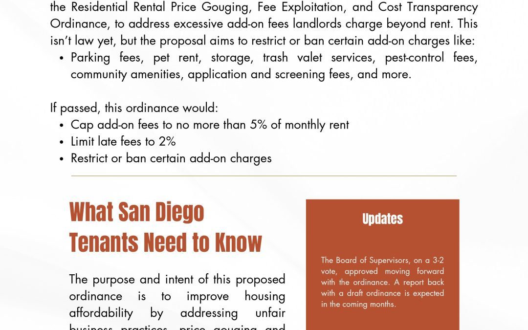 San Diego Rental Price Gouging Proposal