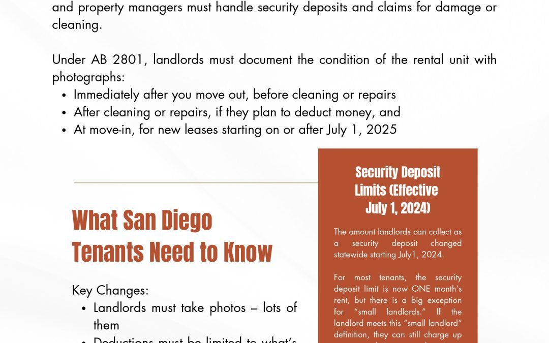 California Security Deposit Update