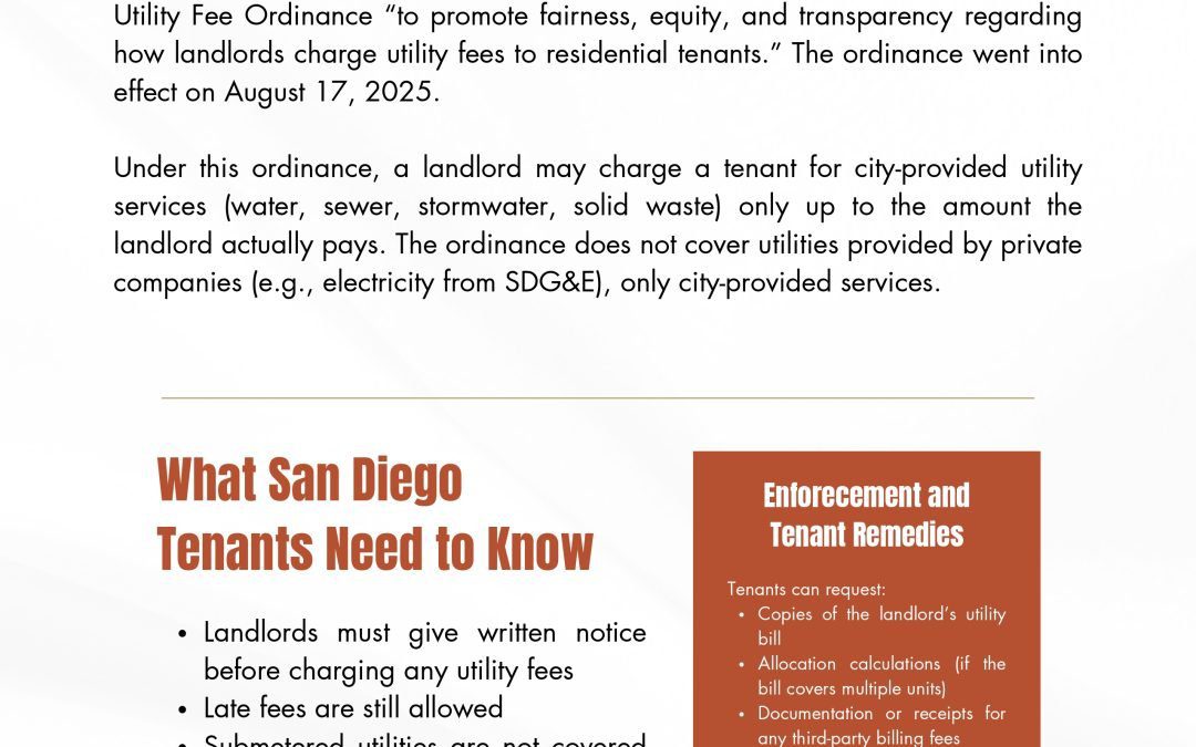 City of San Diego Utility Fee Ordinance